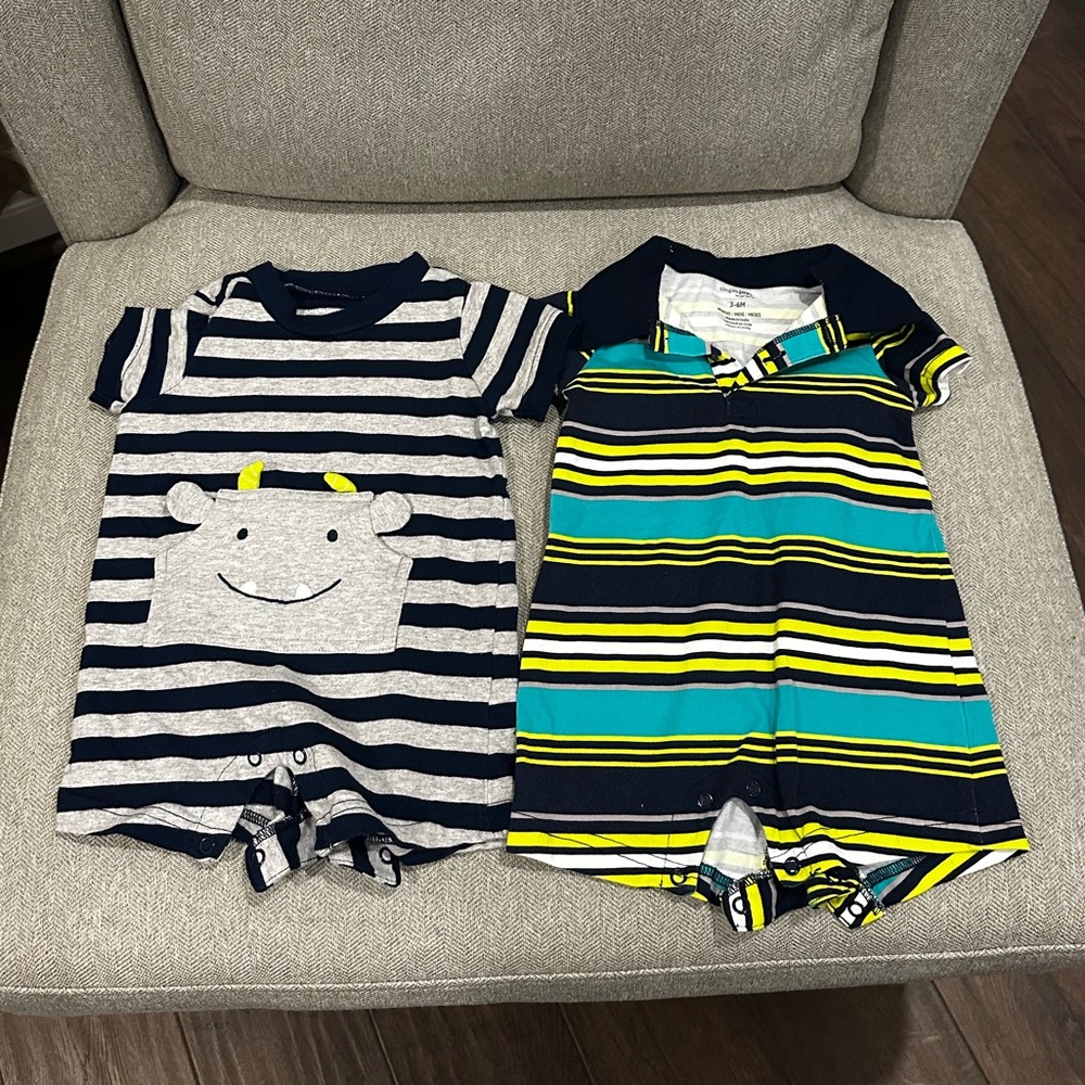 Simple Joys By Carter’s Baby Boy Rompers